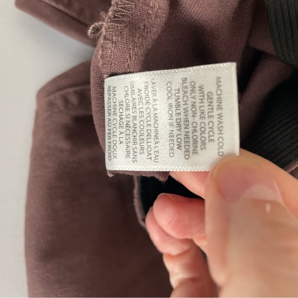 Tinseltown Brown High Rise Pull On Flare Pants Raw Hem Size 9 - Picture 10 of 14